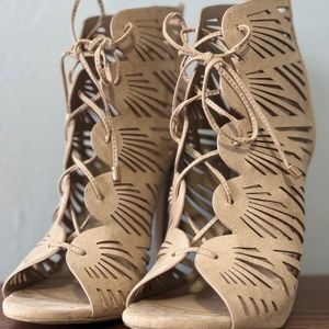 ALDO Lassie Suede Lace Up Heels
